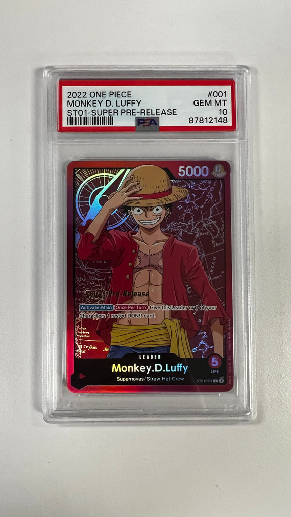 Graded Card: One Piece - ST01 Monkey.D.Luffy (Super PreRelease) PSA 10