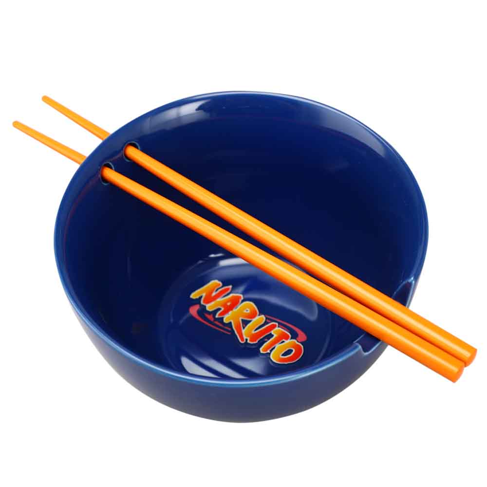 Naruto Character Pose 20 oz. Ceramic Ramen Bowl with Chopsticks