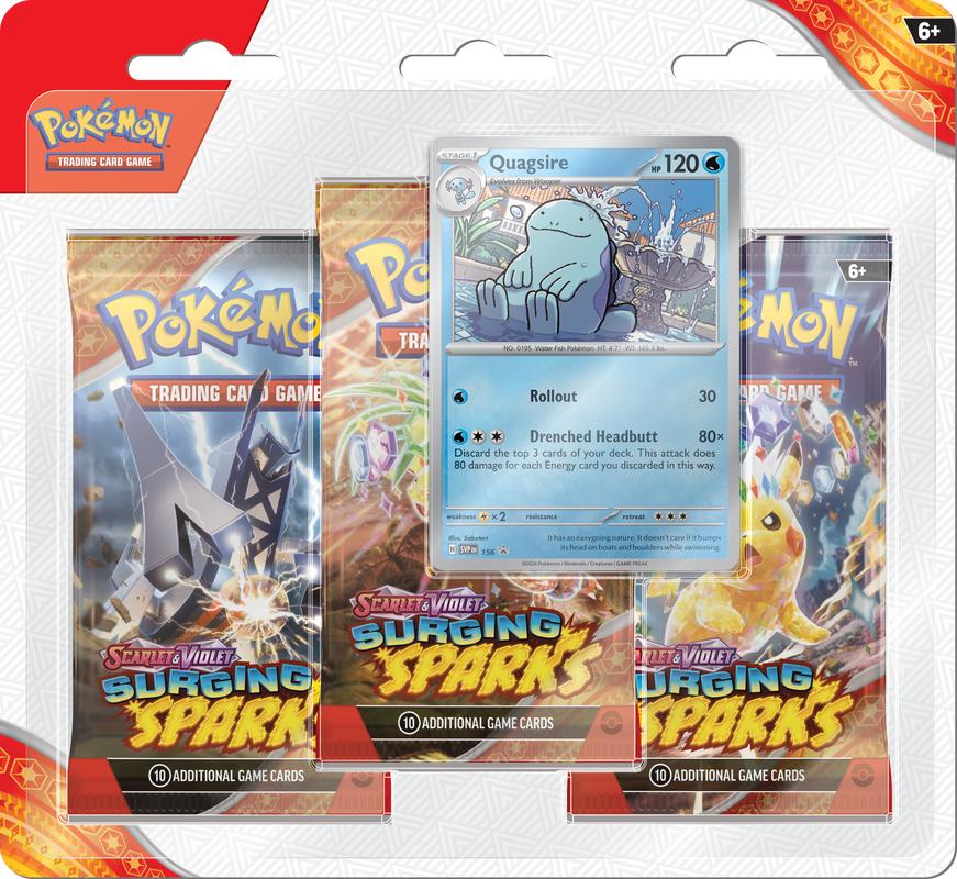 Pokemon TCG: Surging Sparks: Three Pack Blister