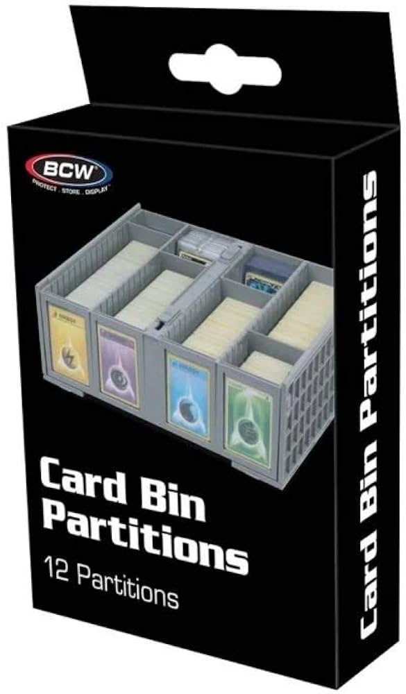 bcw graded card bin 1600ct Collectible The rows in the bins are notched along the top to hold separating partitions Our 2 Row Graded Card