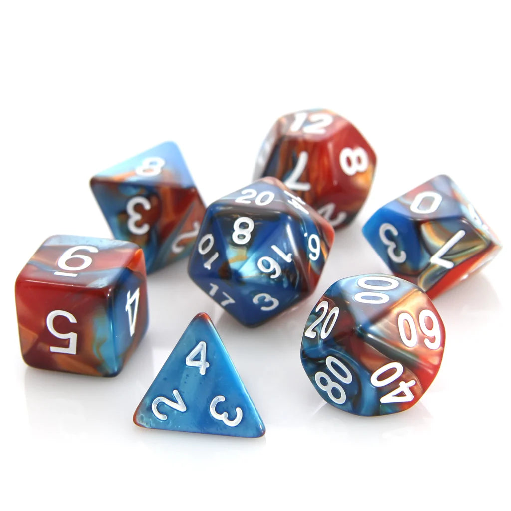 Die Hard Dice - 7pc RPG Set - Copper and Turquoise Alloy