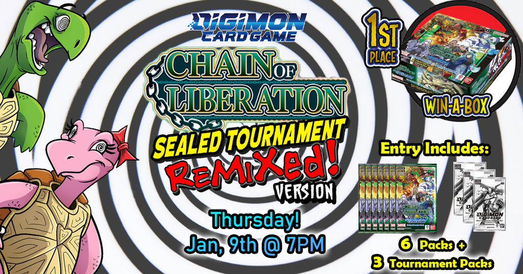 Digimon: Chain of Liberation REMIX! Tournament Thursday 1/9 @7PM