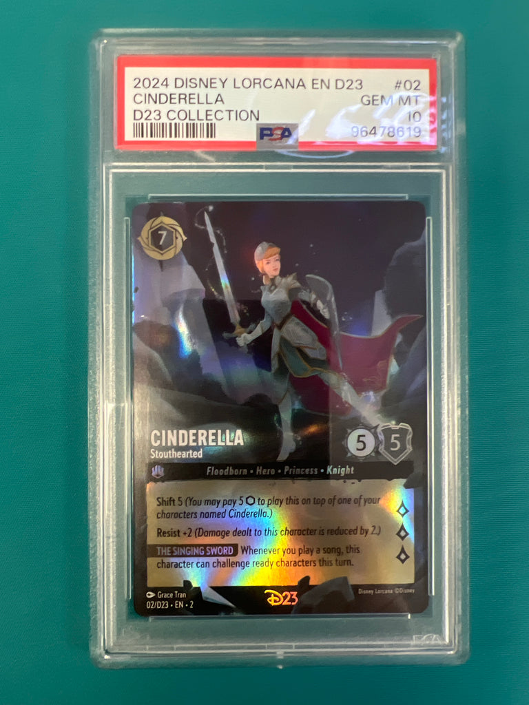 Graded Card: Lorcana - Cinderella Stouthearted 02/D23 PSA 10