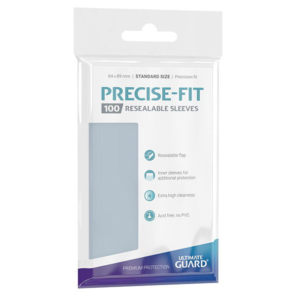 Card Sleeves: Precise-Fit Sleeves Standard Size- Transparent (100)