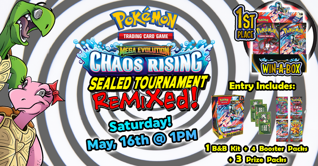 Pokemon TCG: Remixed Tournament! Chaos Rising 5/16 – Psycho Turtle  Collectibles