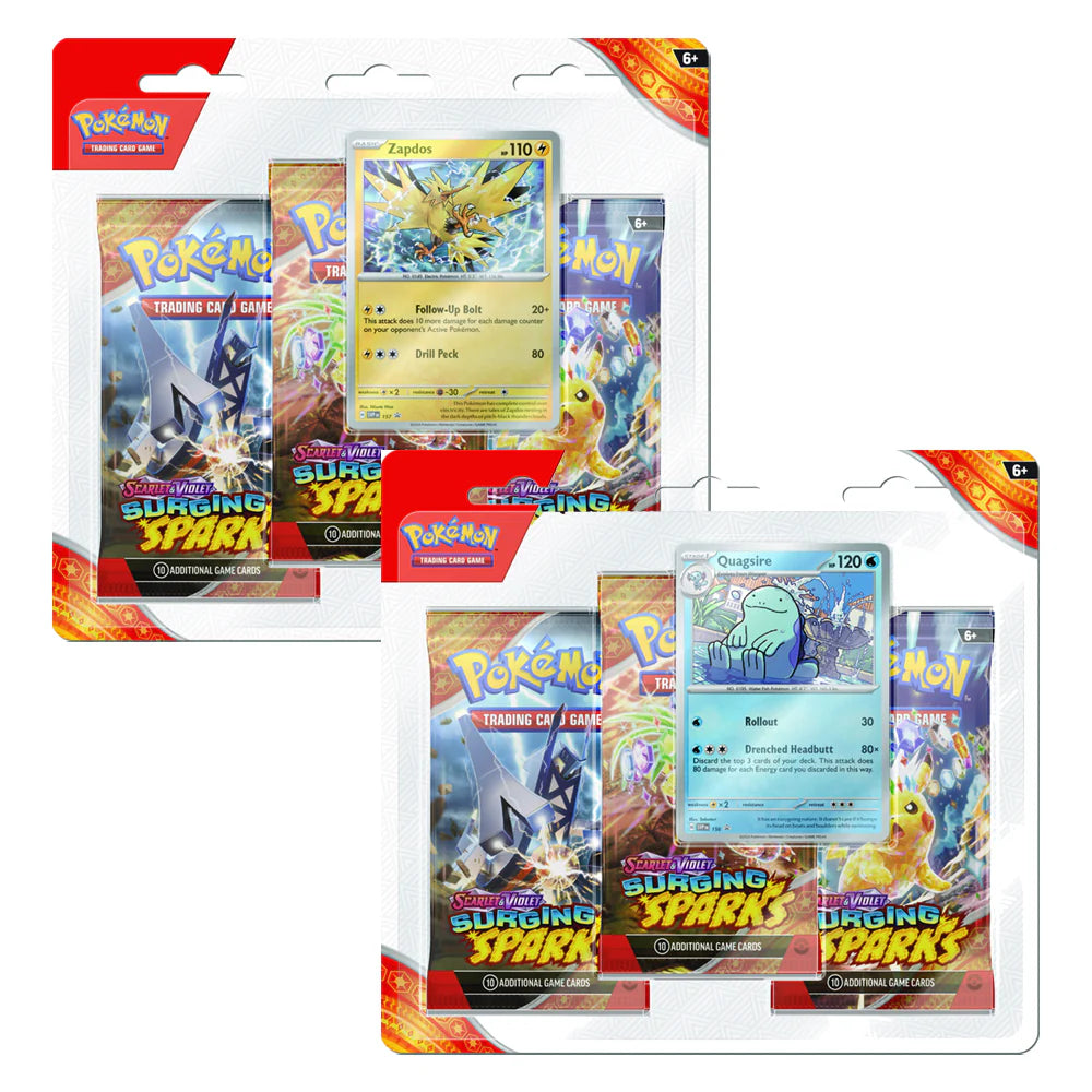 Pokemon TCG: Surging Sparks: Three Pack Blister