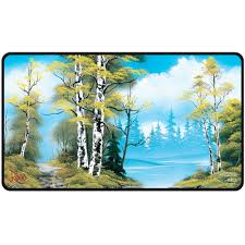 Playmat: Black Stitched- Bob Ross