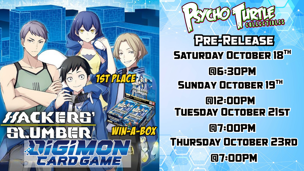 Digimon TCG: Hacker's Slumber (BT-23) Prerelease Event